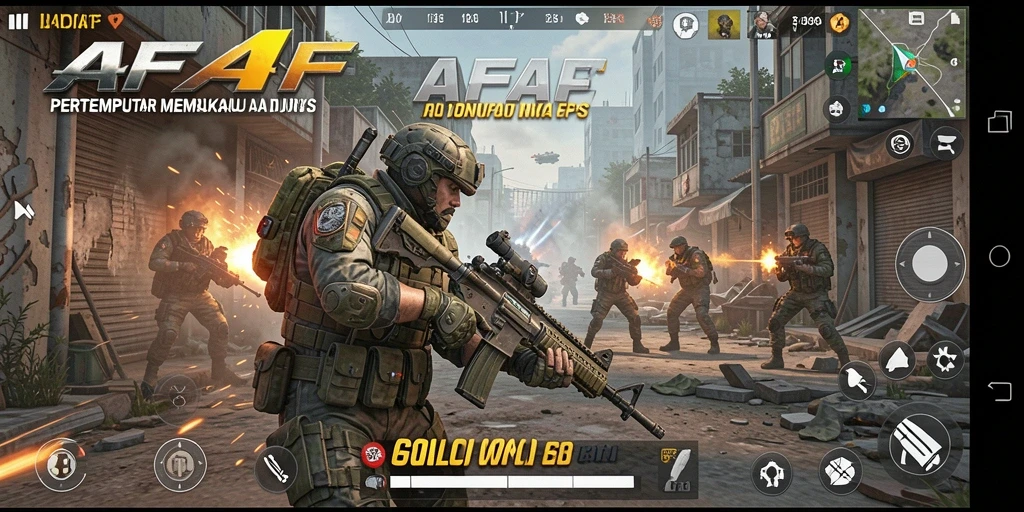 Tampilan aksi seru dalam permainan FPS AFAF.