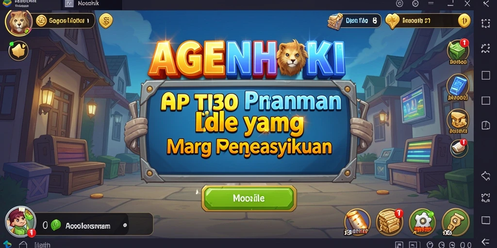 Tangkapan layar gameplay AGENHOKI yang menampilkan aksi seru dan fitur Idle.