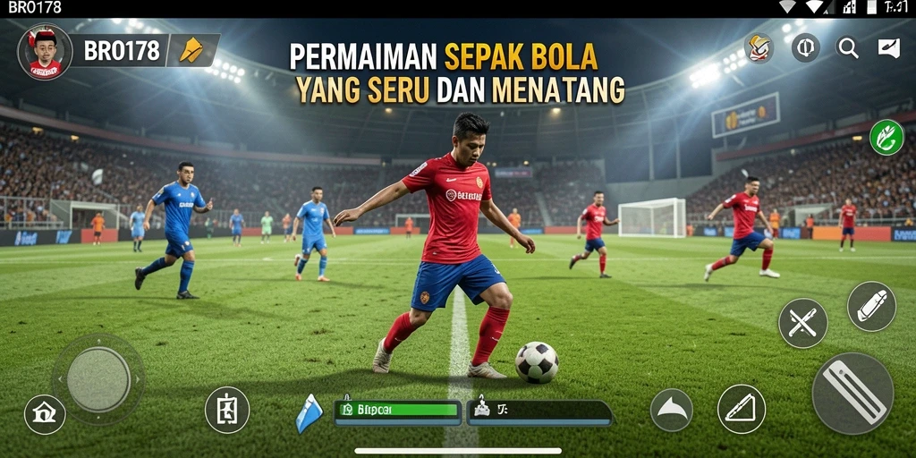 Tampilan gameplay BRO178 dengan aksi seru di lapangan.