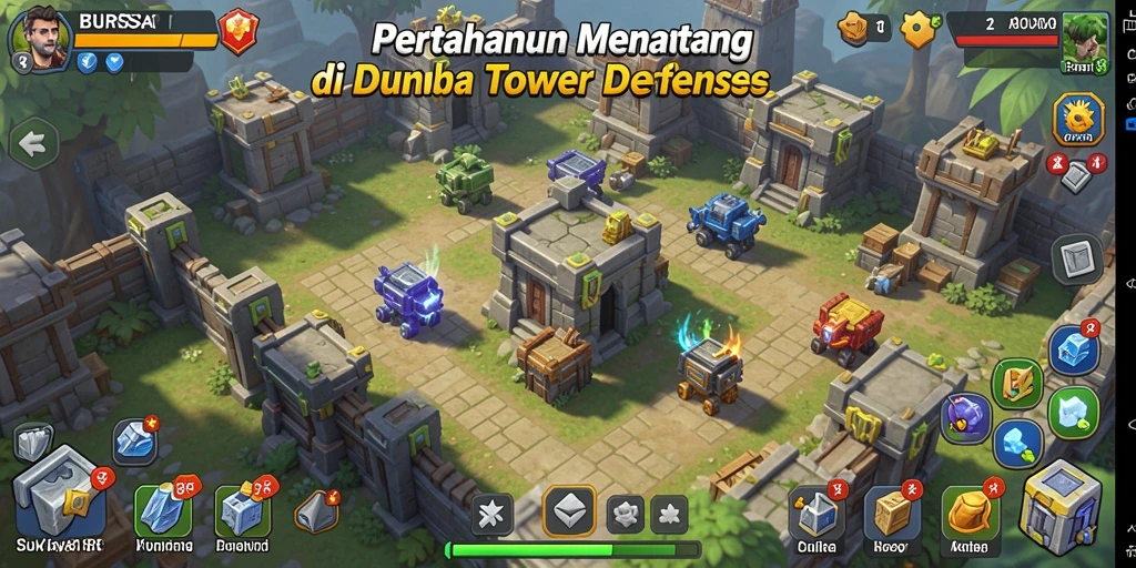 Screenshot gameplay BURSA188 menunjukkan aksi pertahanan yang mendebarkan.