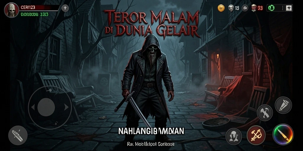 Tampilan gameplay menakutkan dengan suasana yang mencekam.