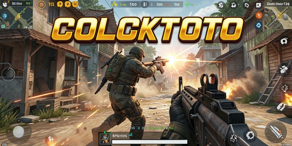 Screenshot gameplay COLOKTOTO menampilkan pertarungan TPS yang mendebarkan.