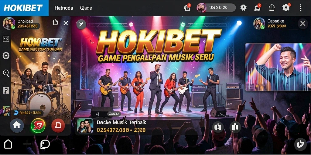 Tampilan gameplay HOKIBET dengan tema musik yang menarik.