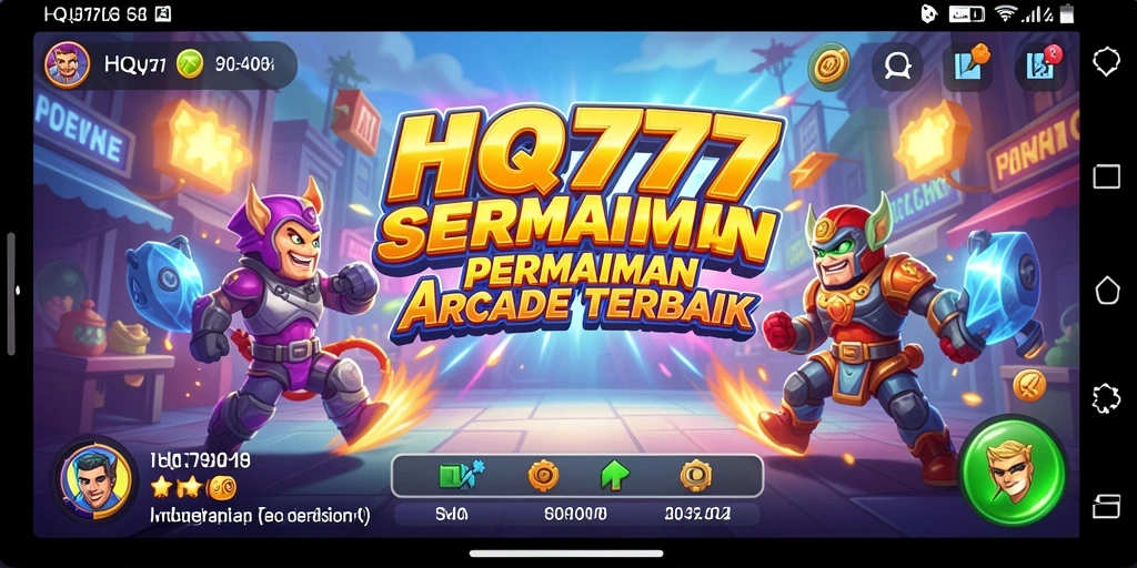 Tampilan gameplay seru dari HQ777 dengan grafis menarik.