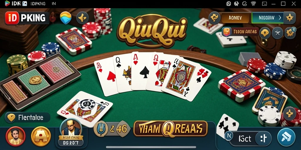 Screenshot IDPKING menampilkan gameplay QiuQiu yang seru dan interaktif.