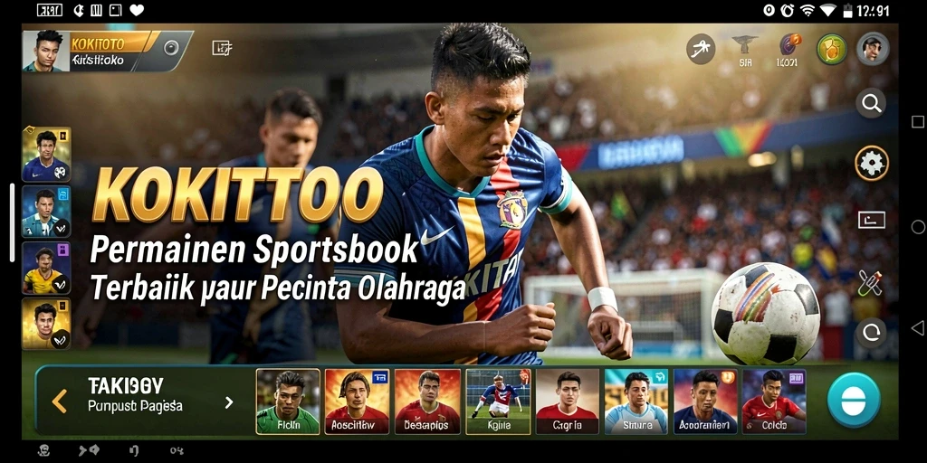 Tampilan menarik aplikasi KOKITOTO dengan fitur Sportsbook.