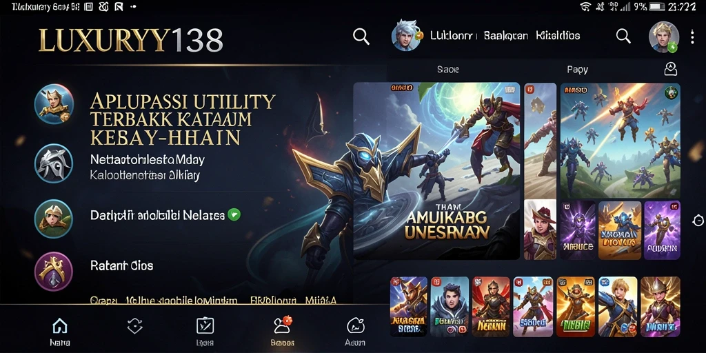 Tampilan utama aplikasi LUXURY138 yang intuitif dan mudah digunakan.