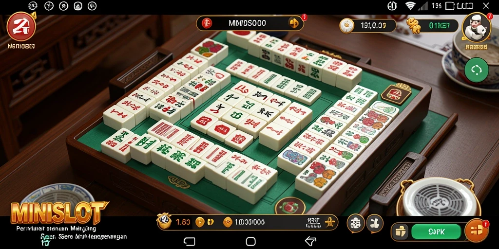 Tampilan utama game MINISLOT menampilkan pemainan Mahjong yang seru.