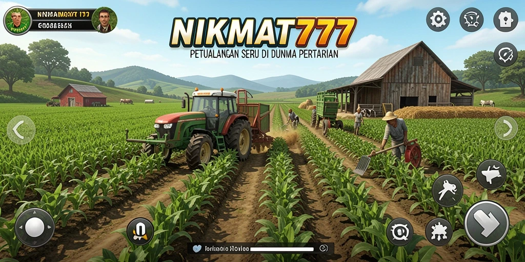 Tampilan menarik dari gameplay NIKMAT777 dengan aktivitas bertani.