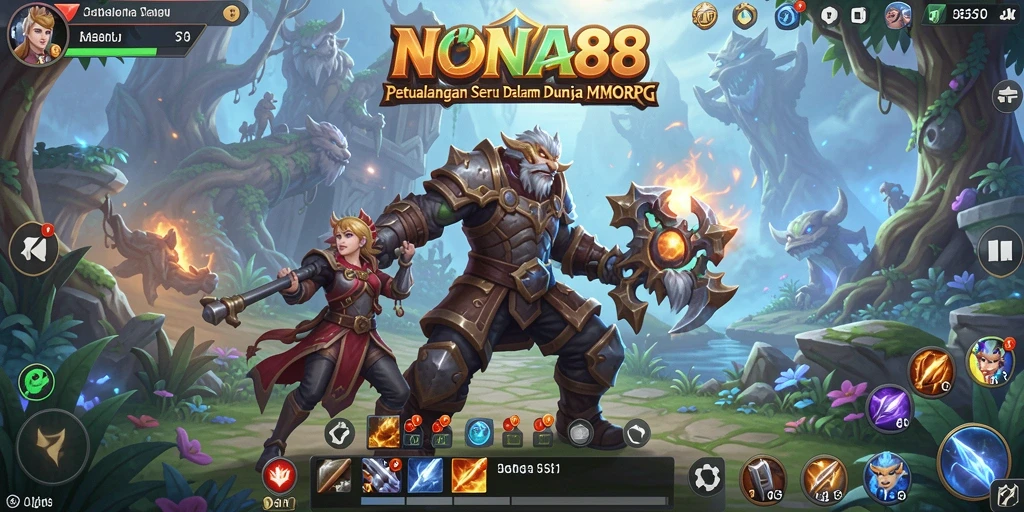 Tampilan gameplay NONA88 yang epik dalam dunia MMORPG.