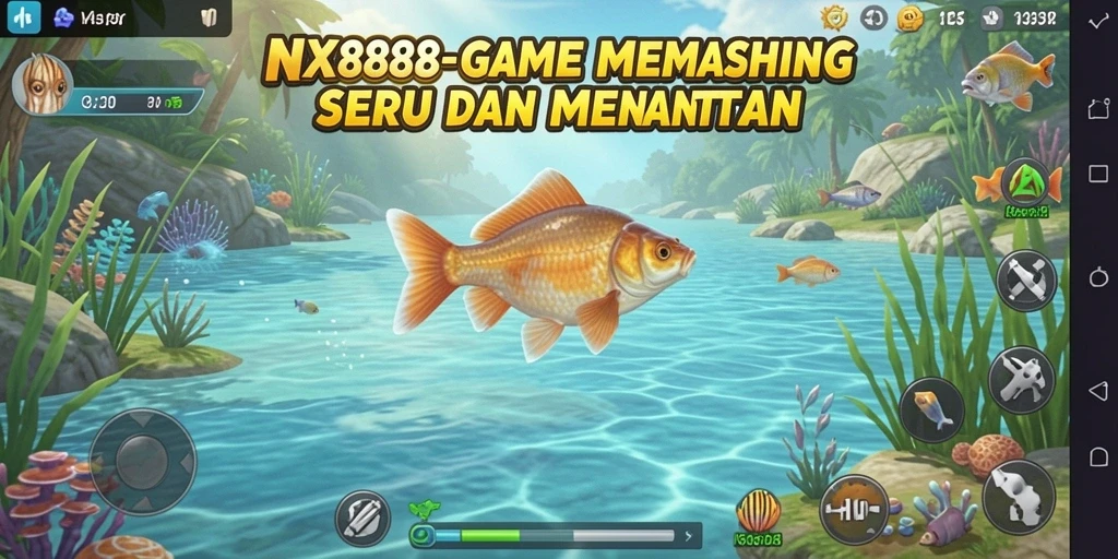 Gameplay NX888 menunjukkan aksi memancing yang seru dan menantang.