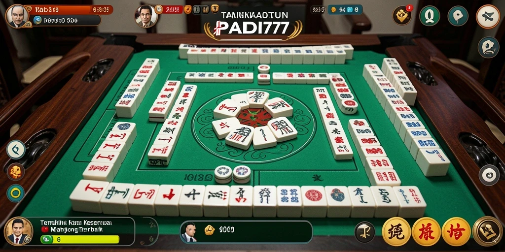Screenshot PADI777 menunjukkan permainan Mahjong yang seru dan penuh warna.