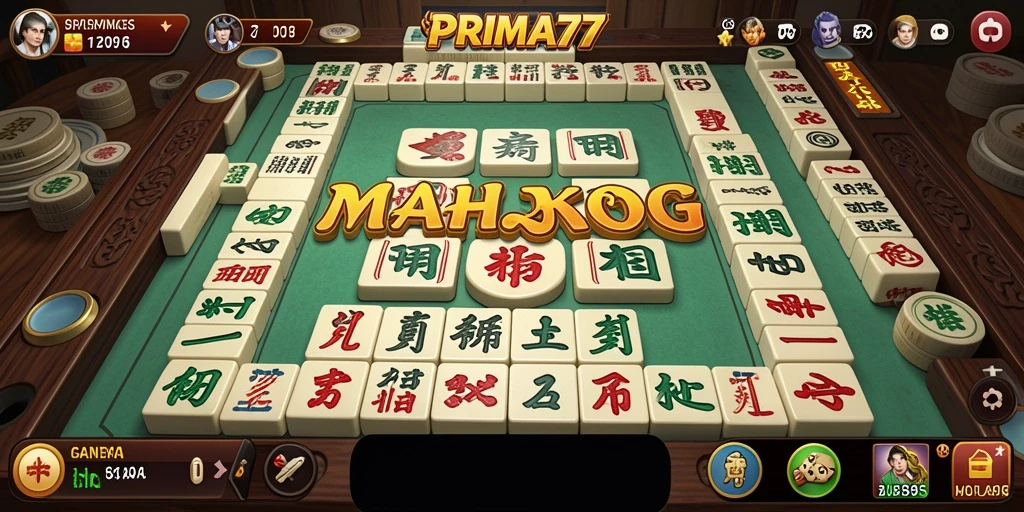 Screenshot gameplay menunjukkan keseruan bermain Mahjong di PRIMA77.