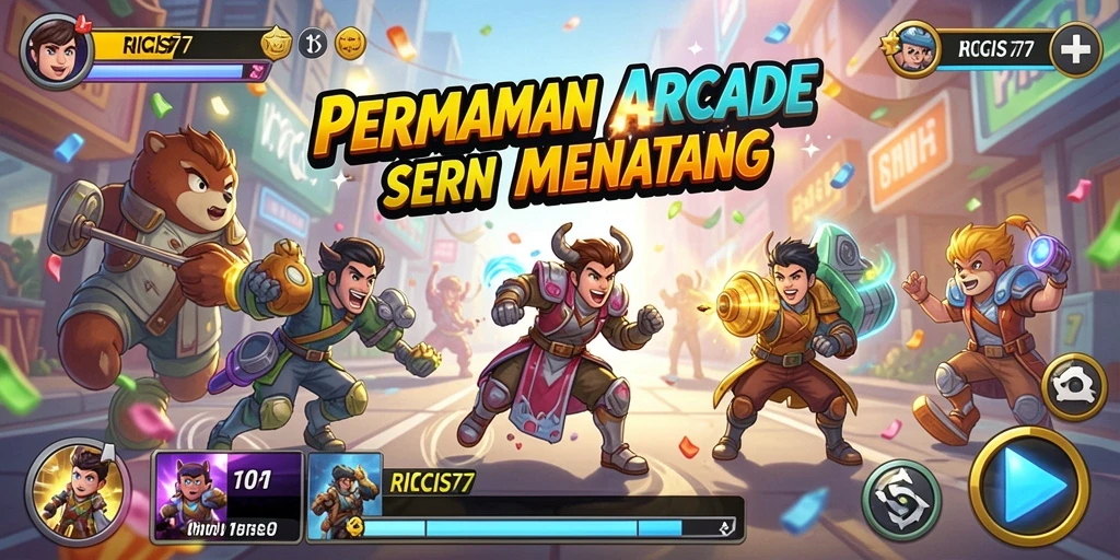 Screenshot RICIS77 menunjukkan gameplay seru dan menantang yang penuh aksi.