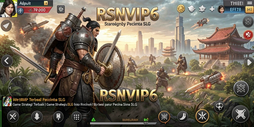 Screenshot gameplay RSNVIP6 menampilkan aksi pertempuran yang intens.