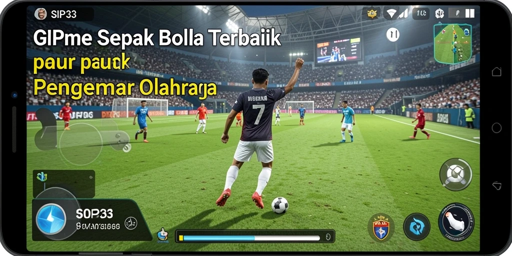 Tampilan gameplay SIP33 yang menegangkan dalam aksi sepak bola.