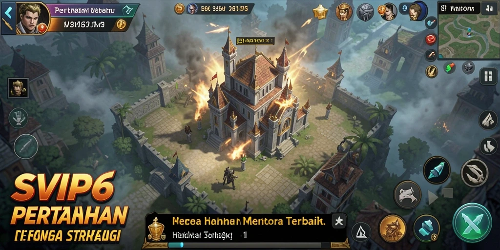 Tampilan gameplay menegangkan dari SVIP6 dengan strategi menara yang cerdas.