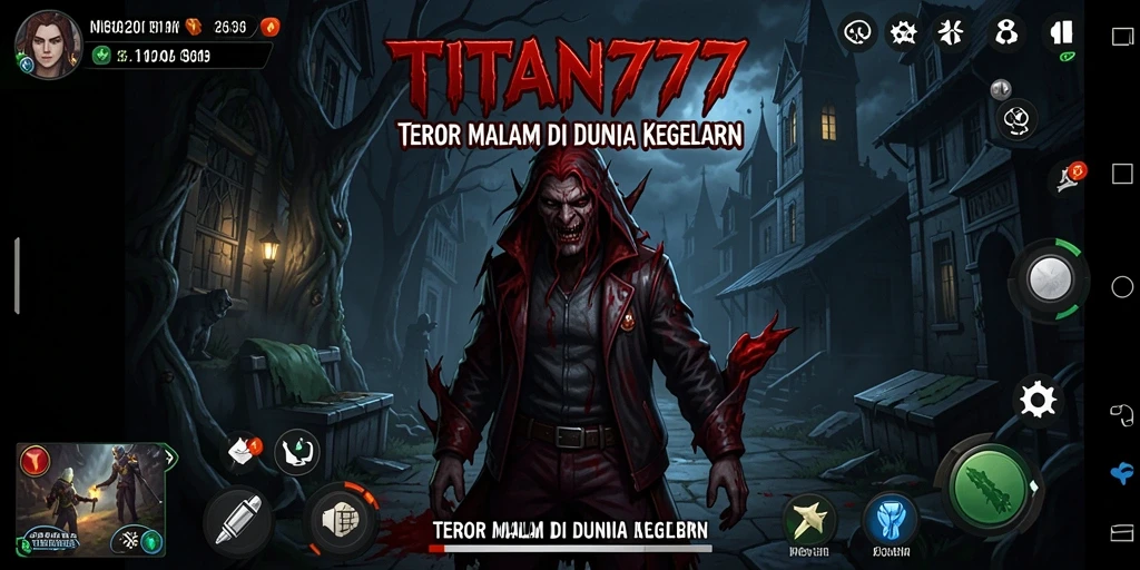 Tampilkan gameplay menegangkan dari TITAN777 dengan suasana horor yang mencekam.