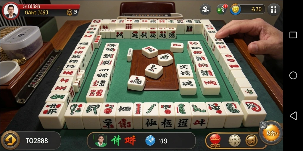 Screenshot menunjukkan gameplay Mahjong yang asyik dan interaktif.