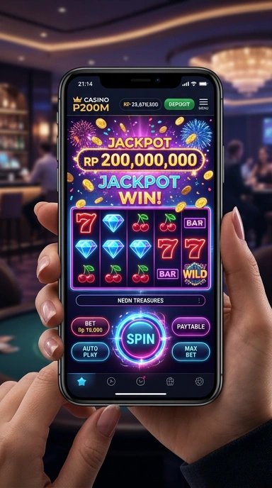 Tampilan utama aplikasi p200m yang ramah pengguna.